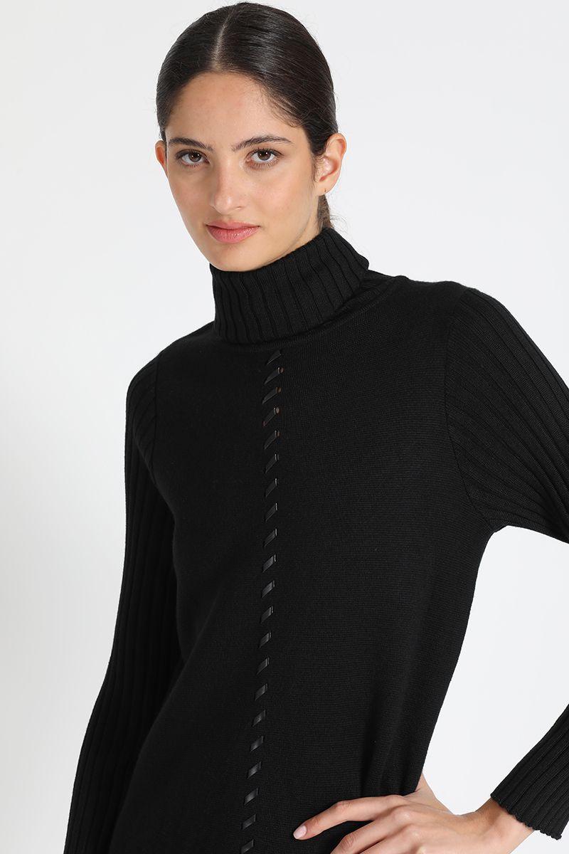 Vestido Beatle Tejido Negro Liola-3