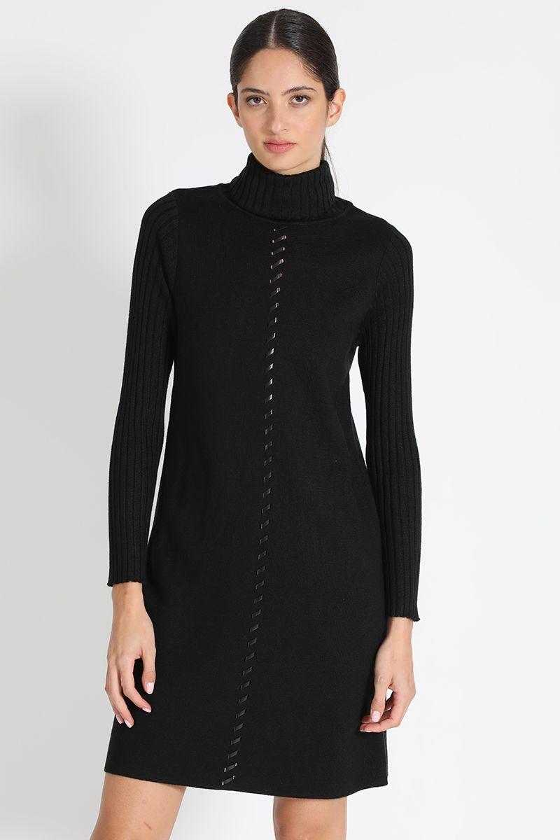 Vestido Beatle Tejido Negro Liola-4