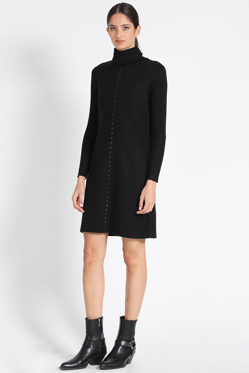 Vestido Beatle Tejido Negro Liola-5