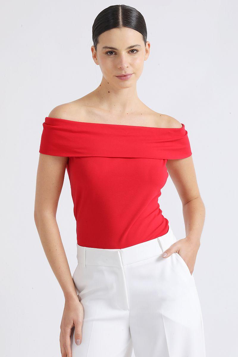 Top Hombros Descubiertos, Rojo Liola-0