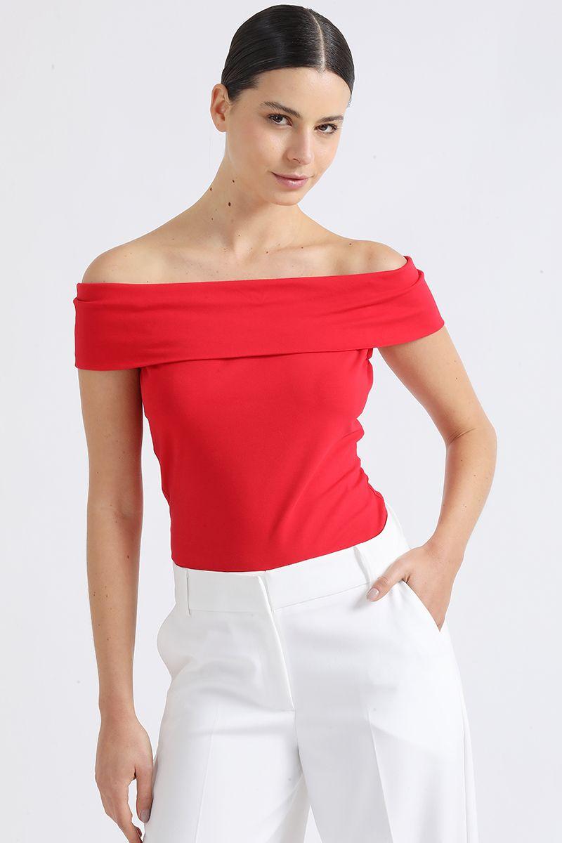 Top Hombros Descubiertos, Rojo Liola-4