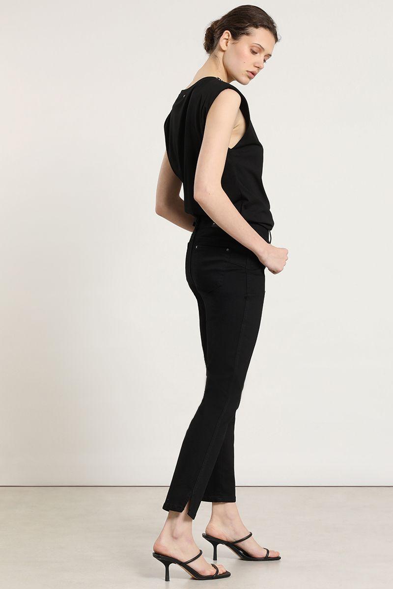 Jeans color, skinny, negro Liola-3