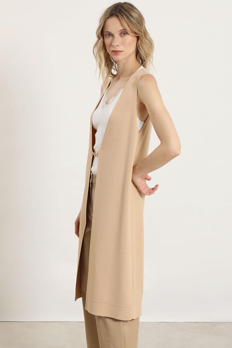 Tapado punto, herraje metalico, beige Liola-2