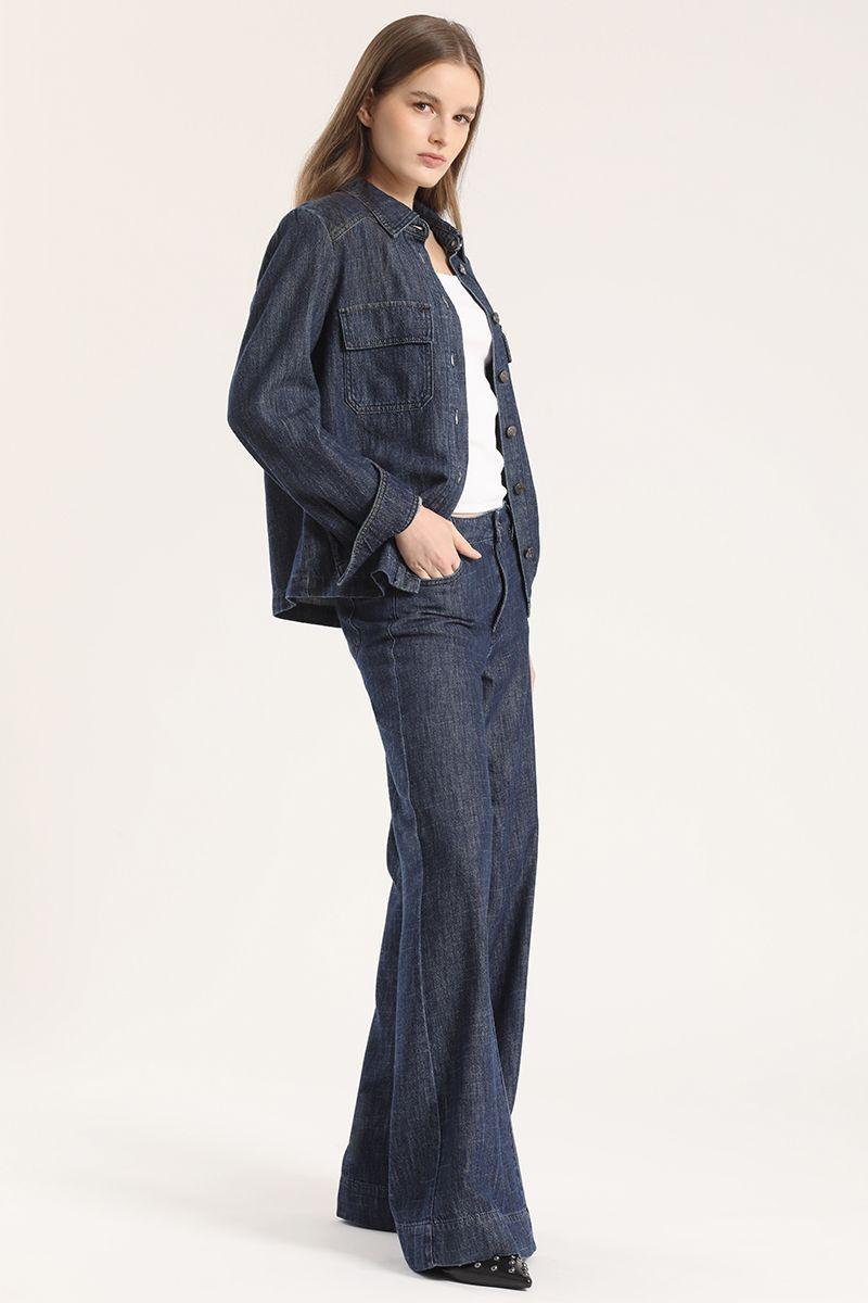 Jeans palazzo Liola mujer azul-2