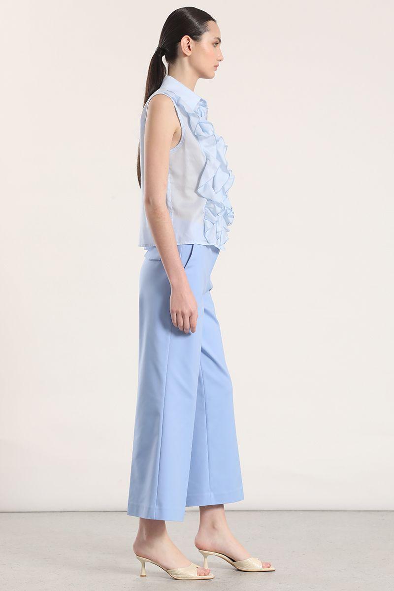 Pantalón ancho cropped liola mujer celeste-2