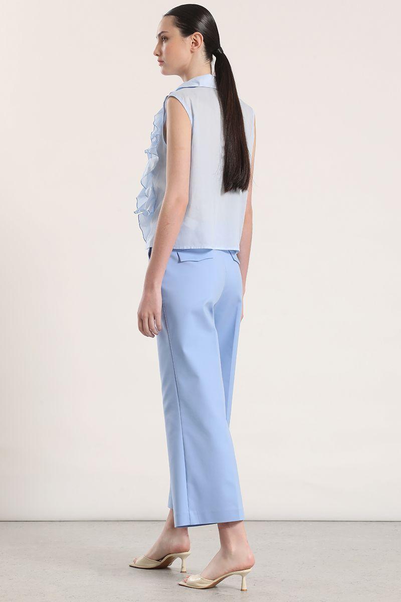Pantalón ancho cropped liola mujer celeste-6