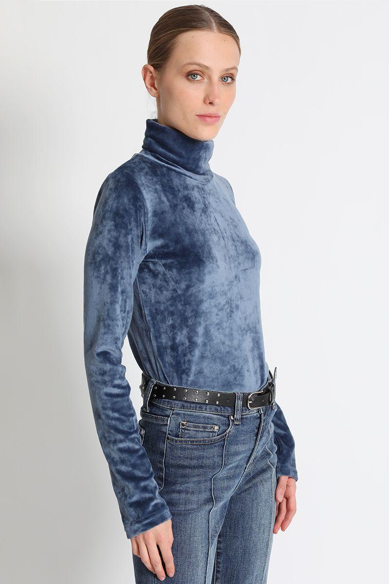 Polera Manga Larga Fantasia Azul Liola-0
