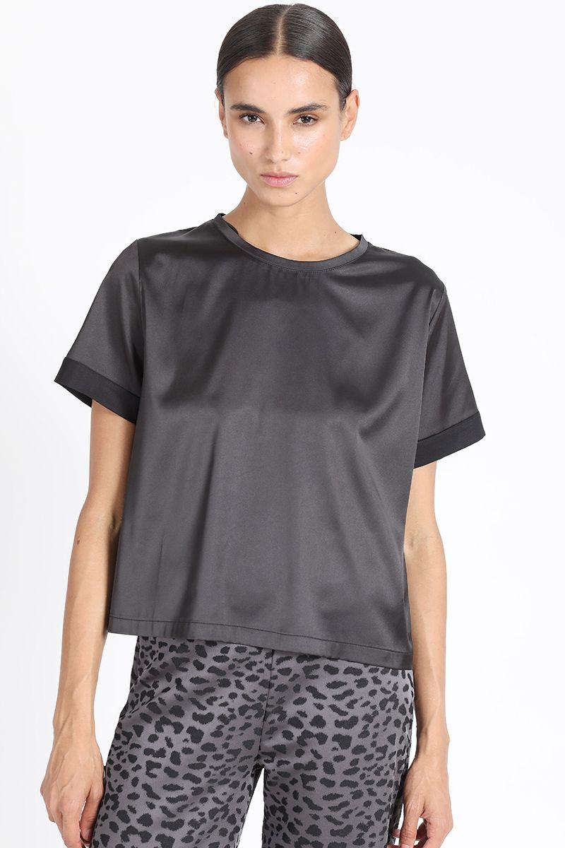 Polera Satin Spandex, Negro Liola-0