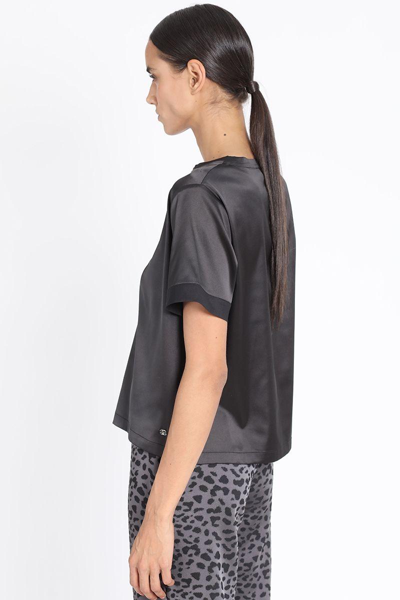 Polera Satin Spandex, Negro Liola-3