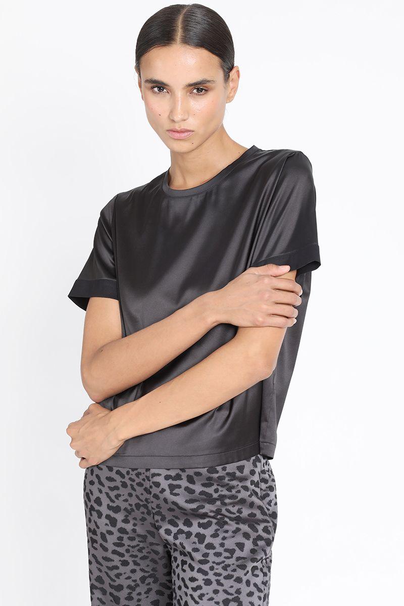 Polera Satin Spandex, Negro Liola-5