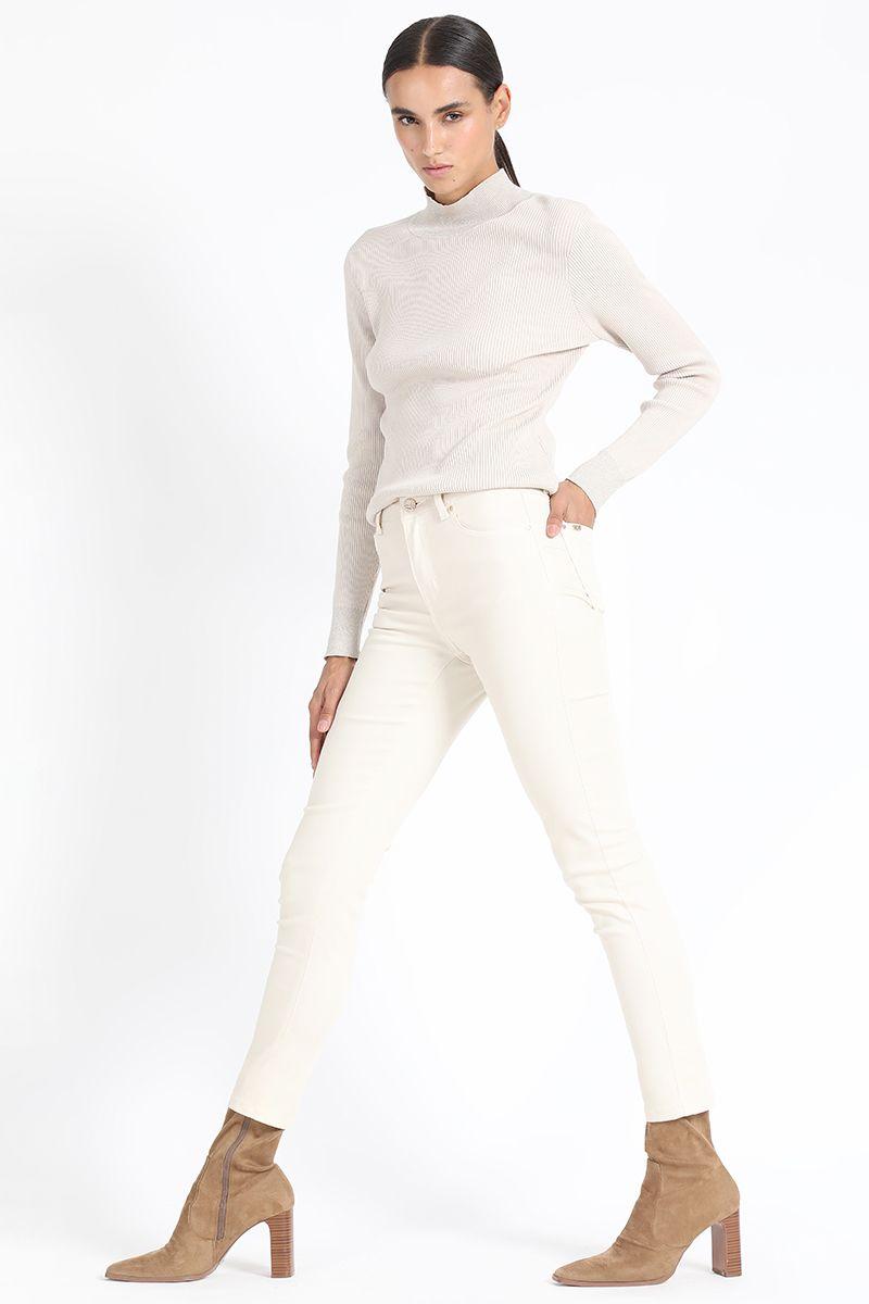 Pantalon  Skinny Tiro Medio, Masilla Liola-2