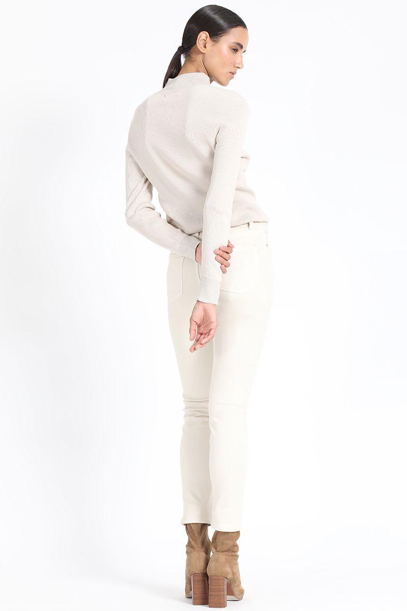 Pantalon  Skinny Tiro Medio, Masilla Liola-4