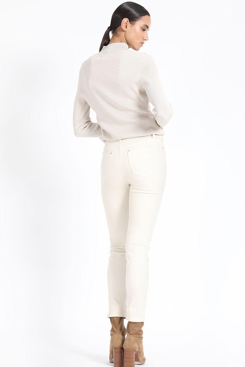 Pantalon  Skinny Tiro Medio, Masilla Liola-5