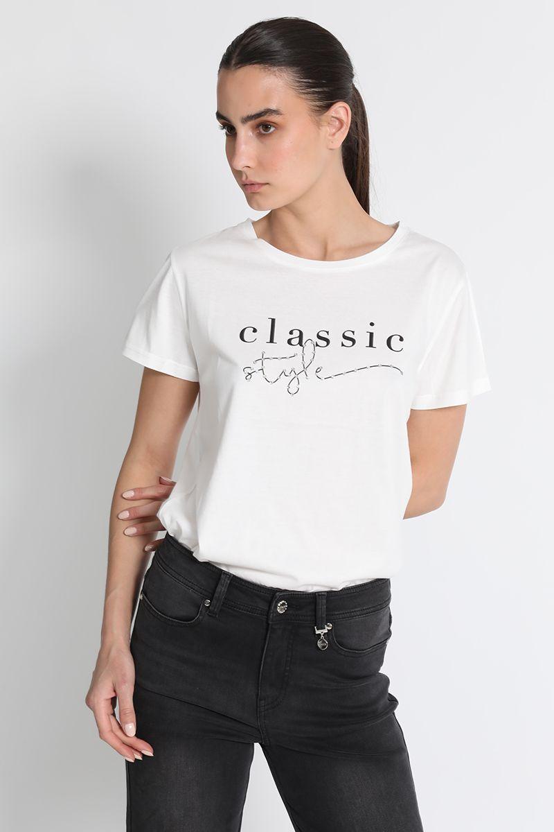 Polera Estampado Letras Blanco Liola-1