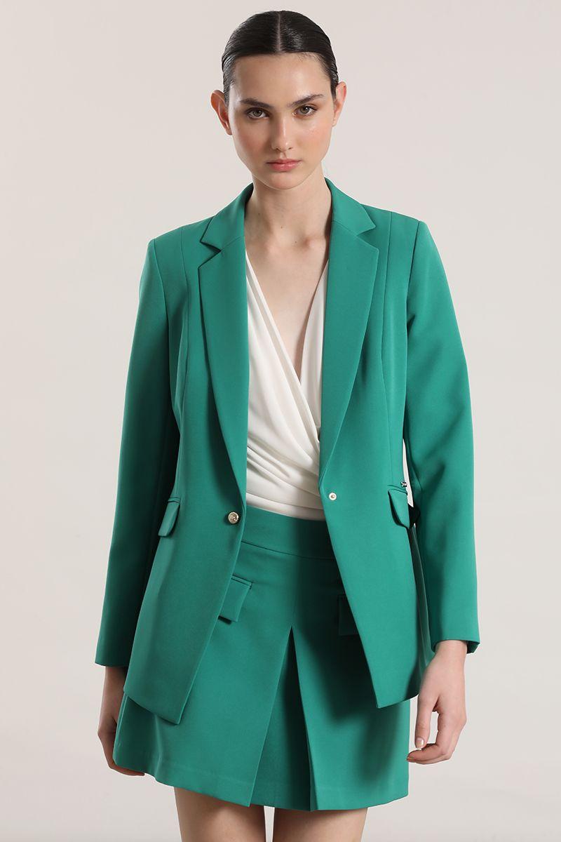 Blazer entallado clásico Liola mujer verde-0