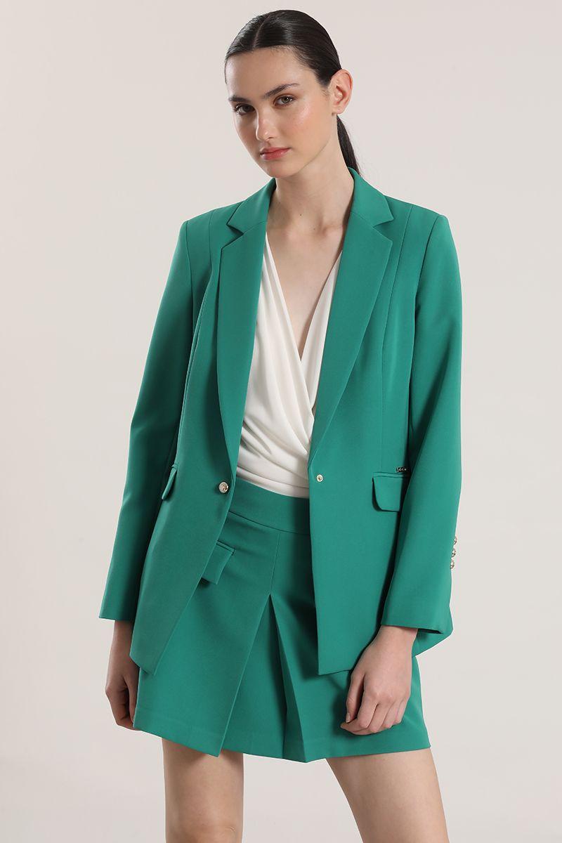 Blazer entallado clásico Liola mujer verde-1