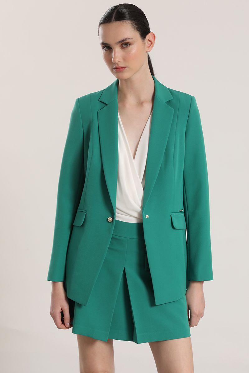 Blazer entallado clásico Liola mujer verde-3