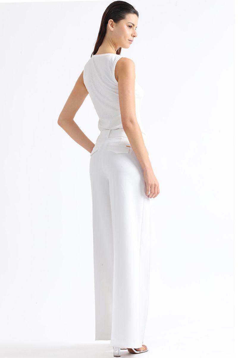 Pantalon Recto Tiro Alto, Crudo Liola-3