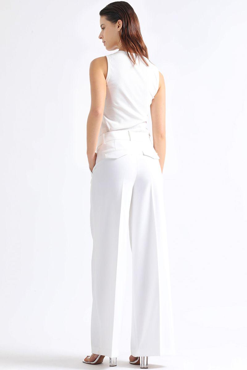 Pantalon Recto Tiro Alto, Crudo Liola-4