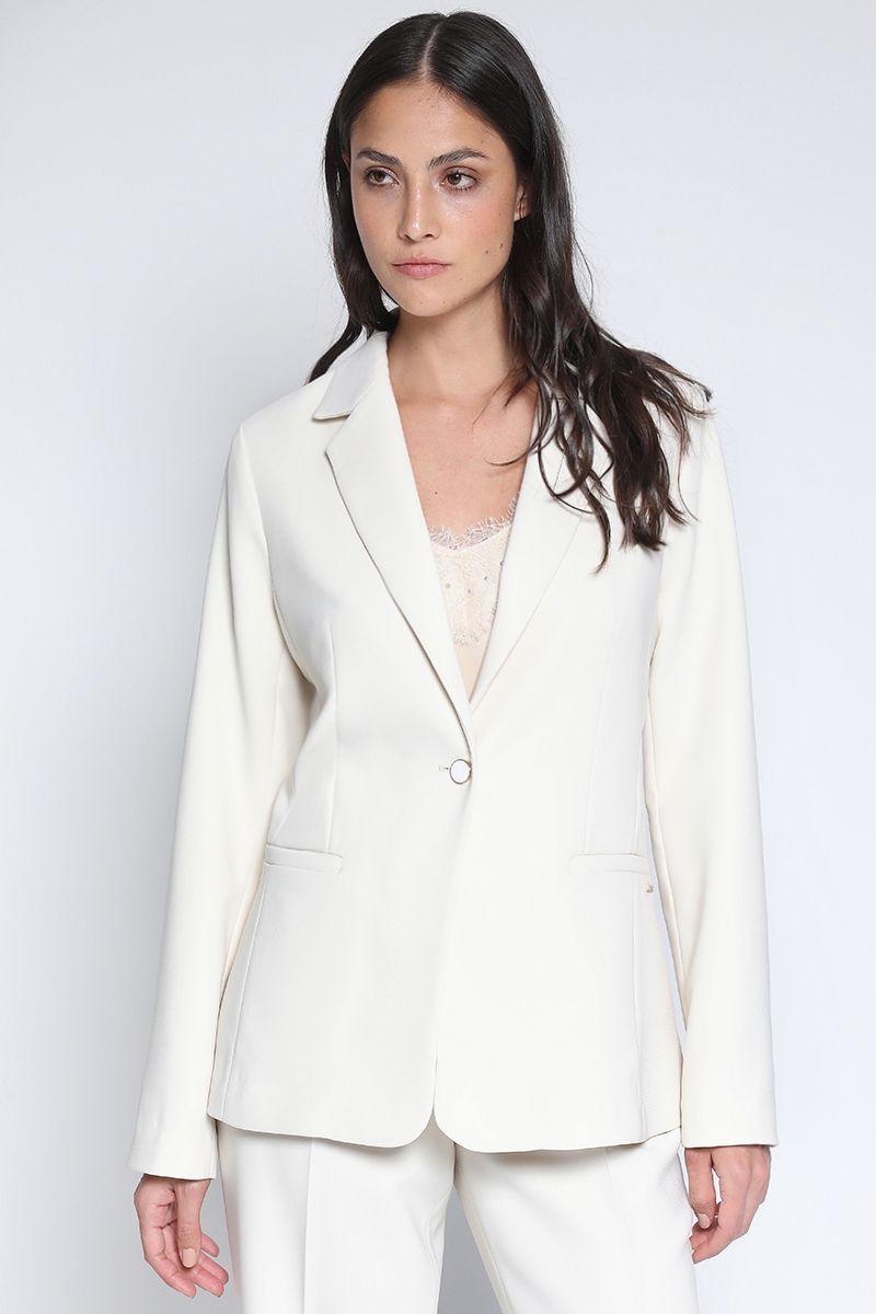 Blazer Entallado Basico Beige Liola-0