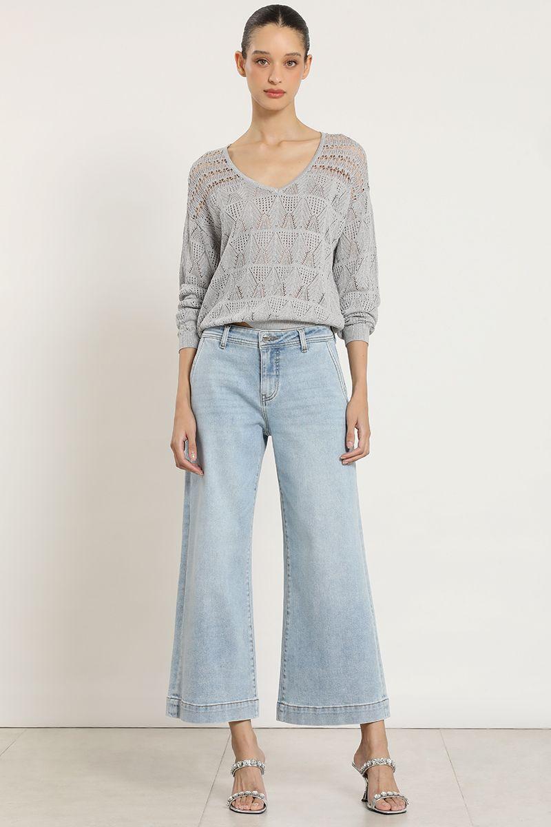 Jeans wide leng, tiro alto, celeste Liola-7
