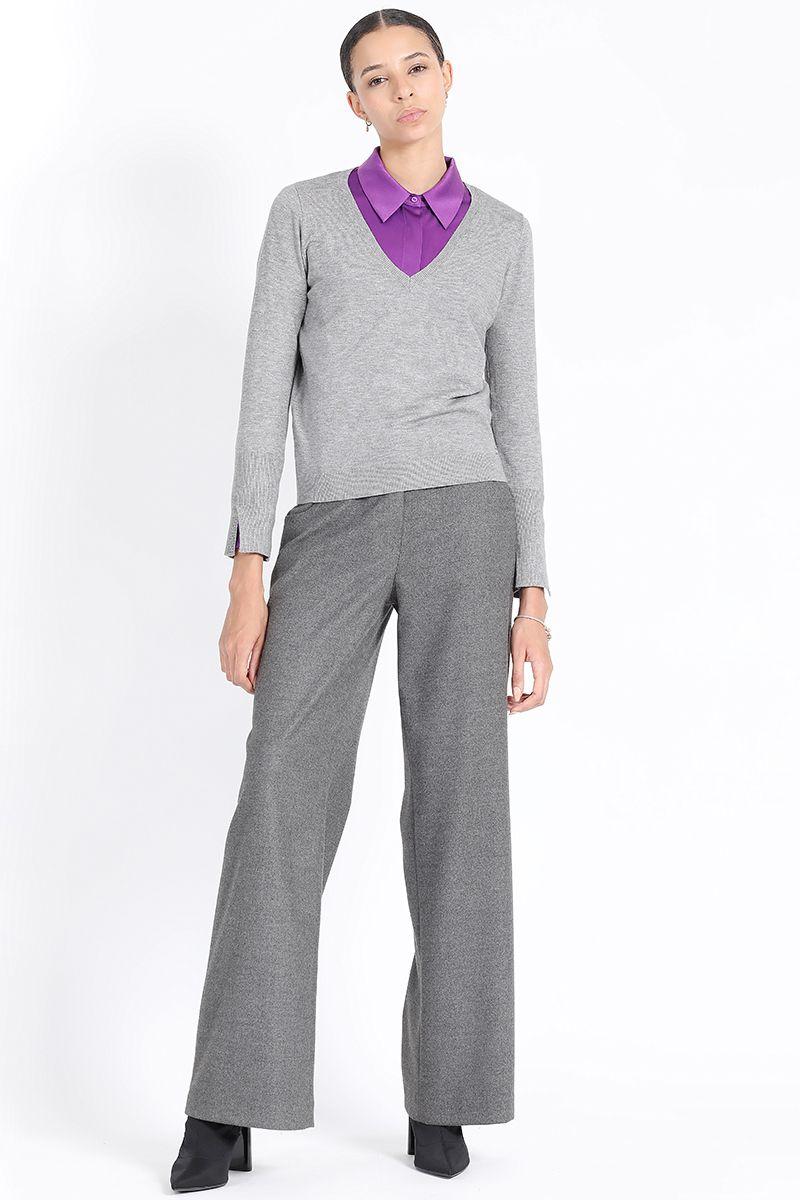 Tejido Punto, Puño Strass, Gris Liola-1