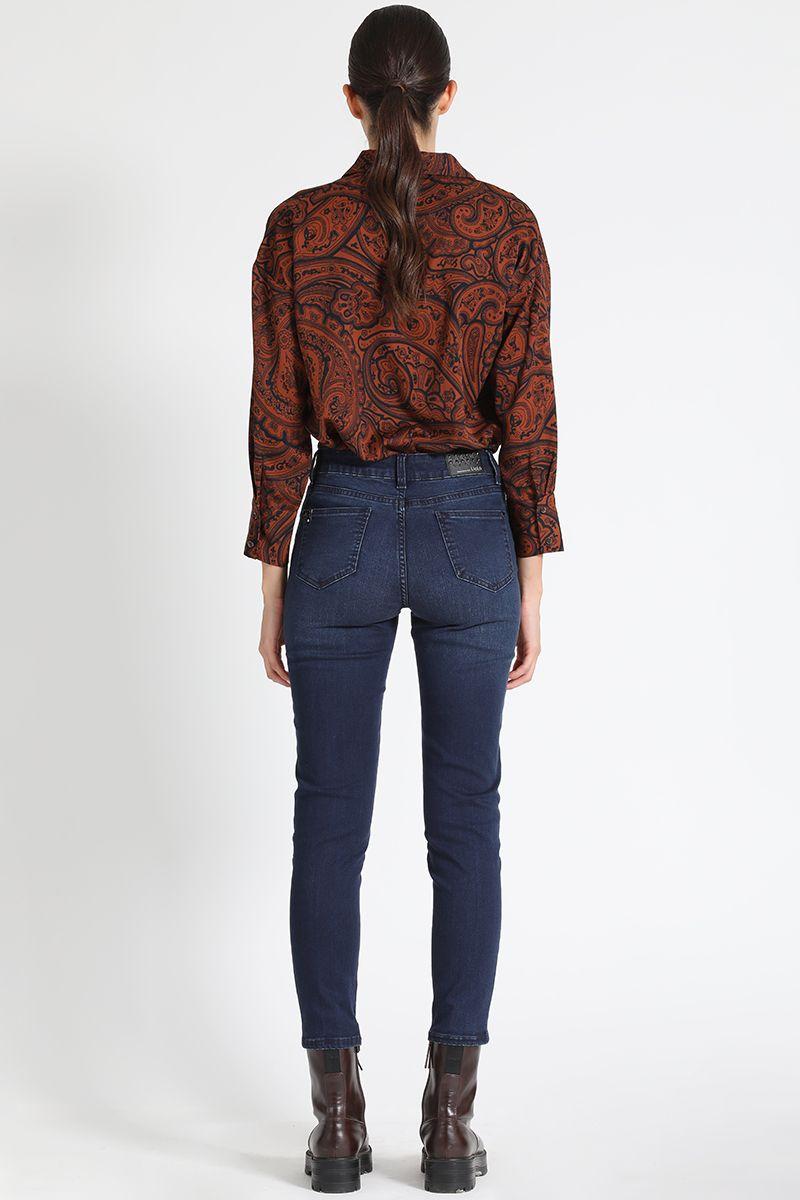 Jeans Skinny Tiro Medio Azul Liola-4