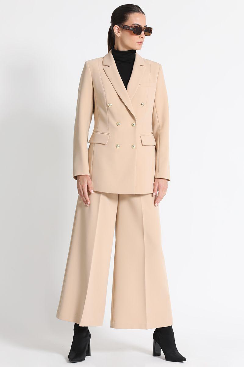 Pantalón Ancho Beige Liola-2