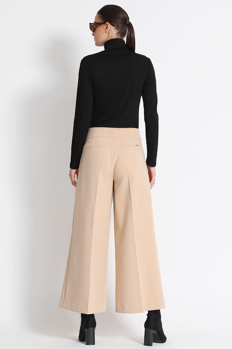Pantalón Ancho Beige Liola-4