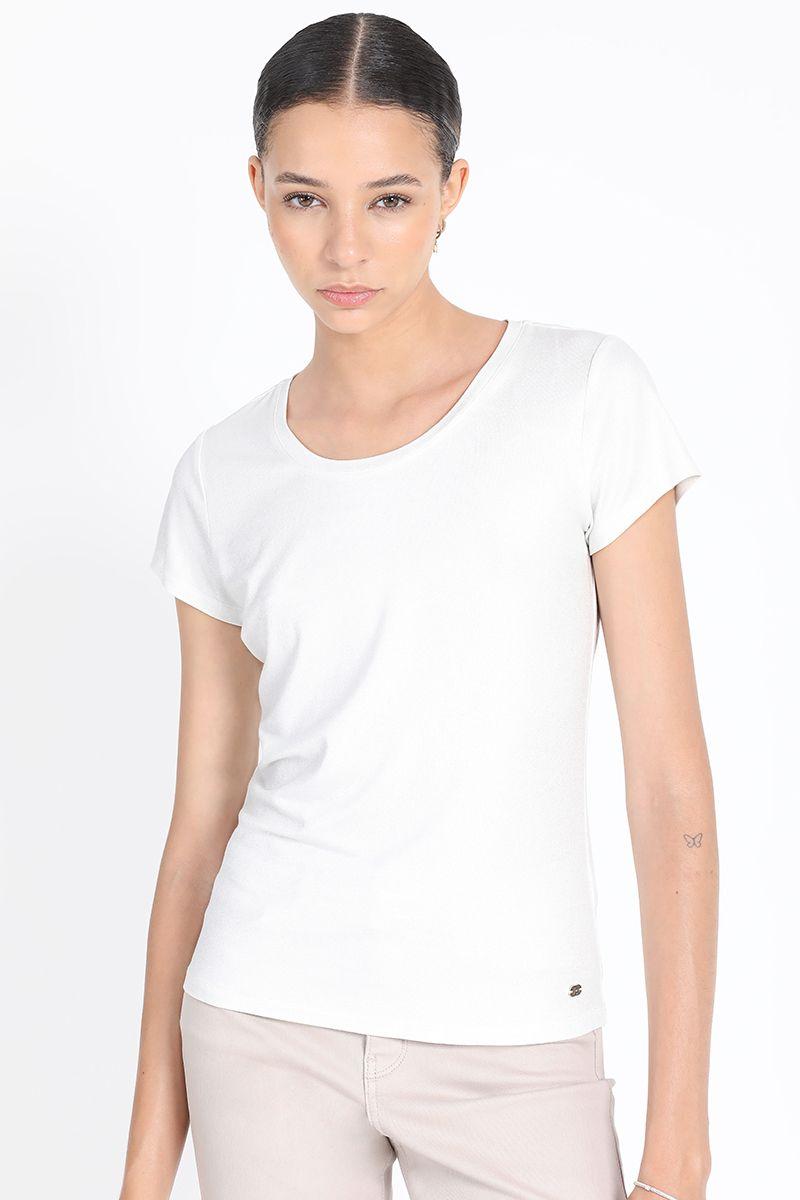 Polera Basica Metalizada, Crudo Liola-0