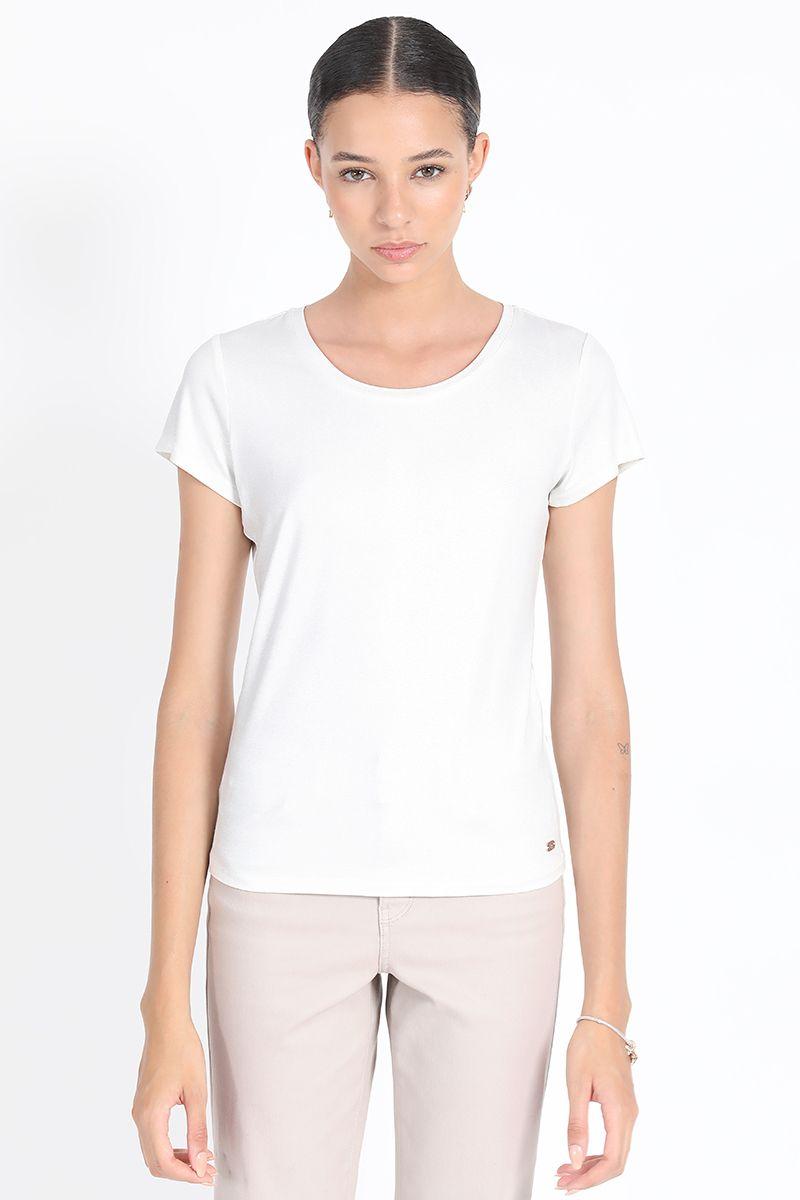 Polera Basica Metalizada, Crudo Liola-1