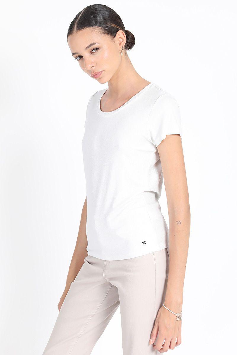 Polera Basica Metalizada, Crudo Liola-2