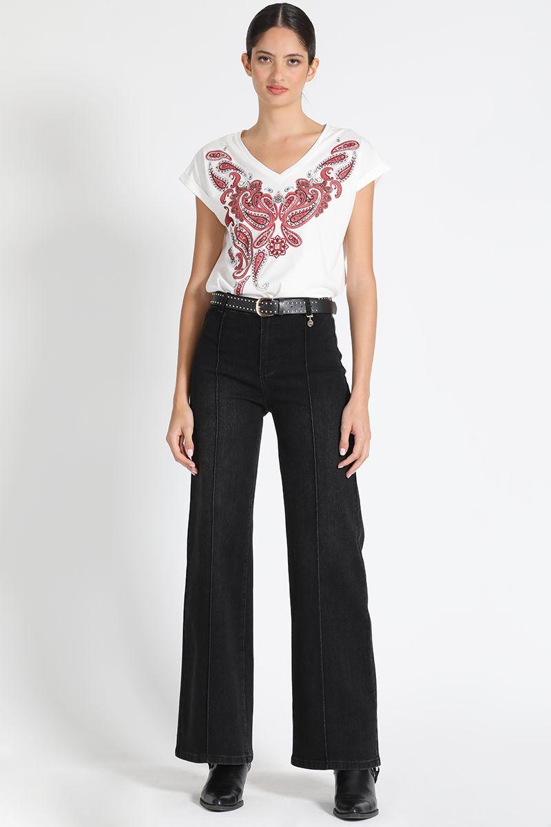 Jeans Tiro Alto Negro Liola-1