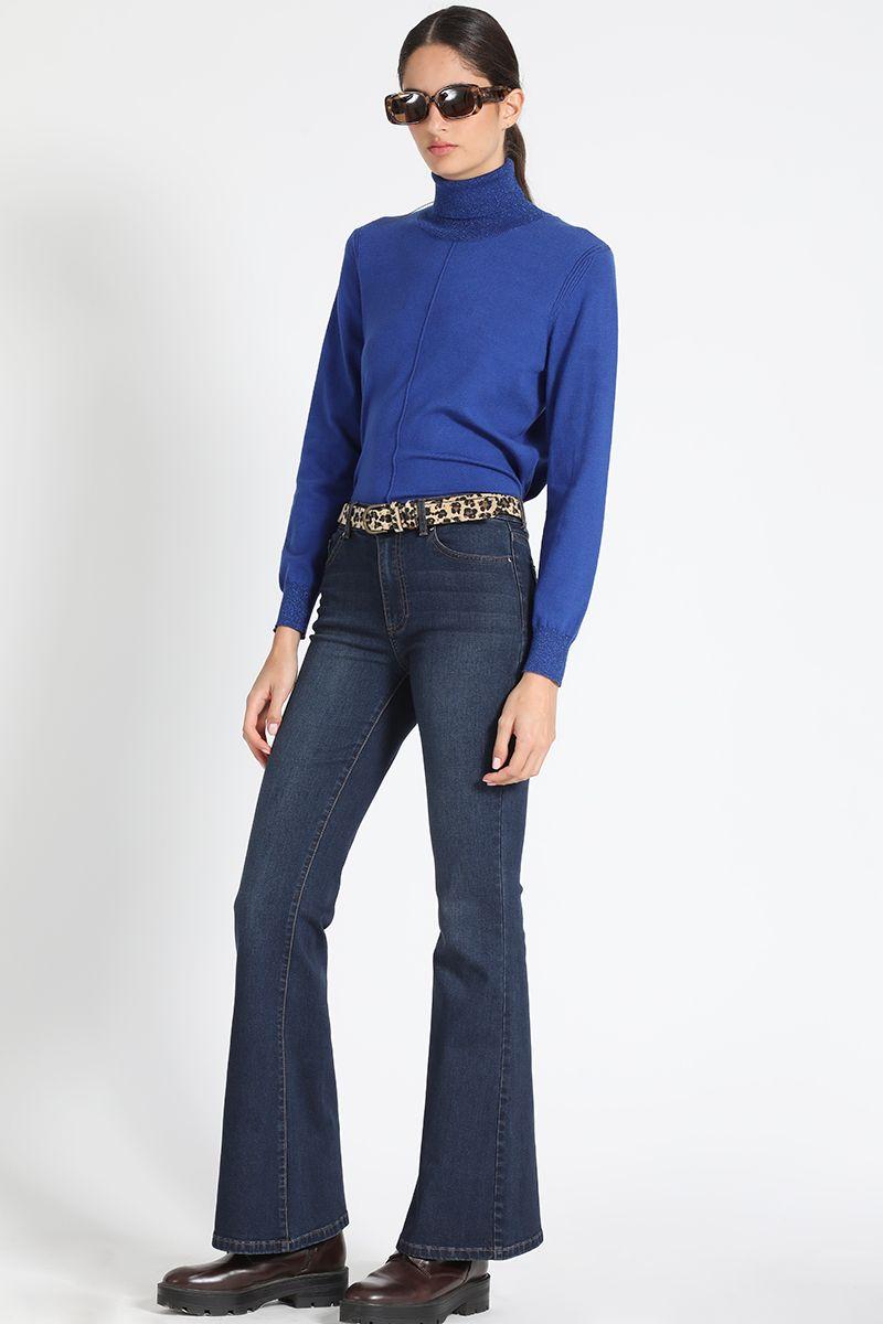 Jeans Flare Mujer Azul Liola-2