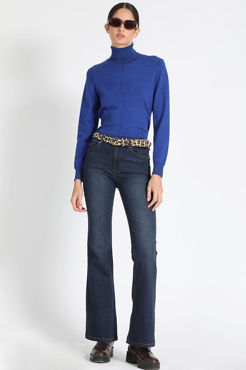 Jeans Flare Mujer Azul Liola-3