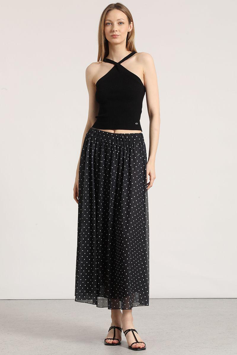 Top halter tejido Liola mujer negro-1