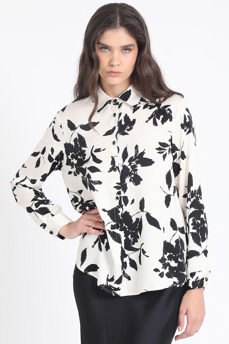 Blusa Estampado Flores, Crudo Liola-3