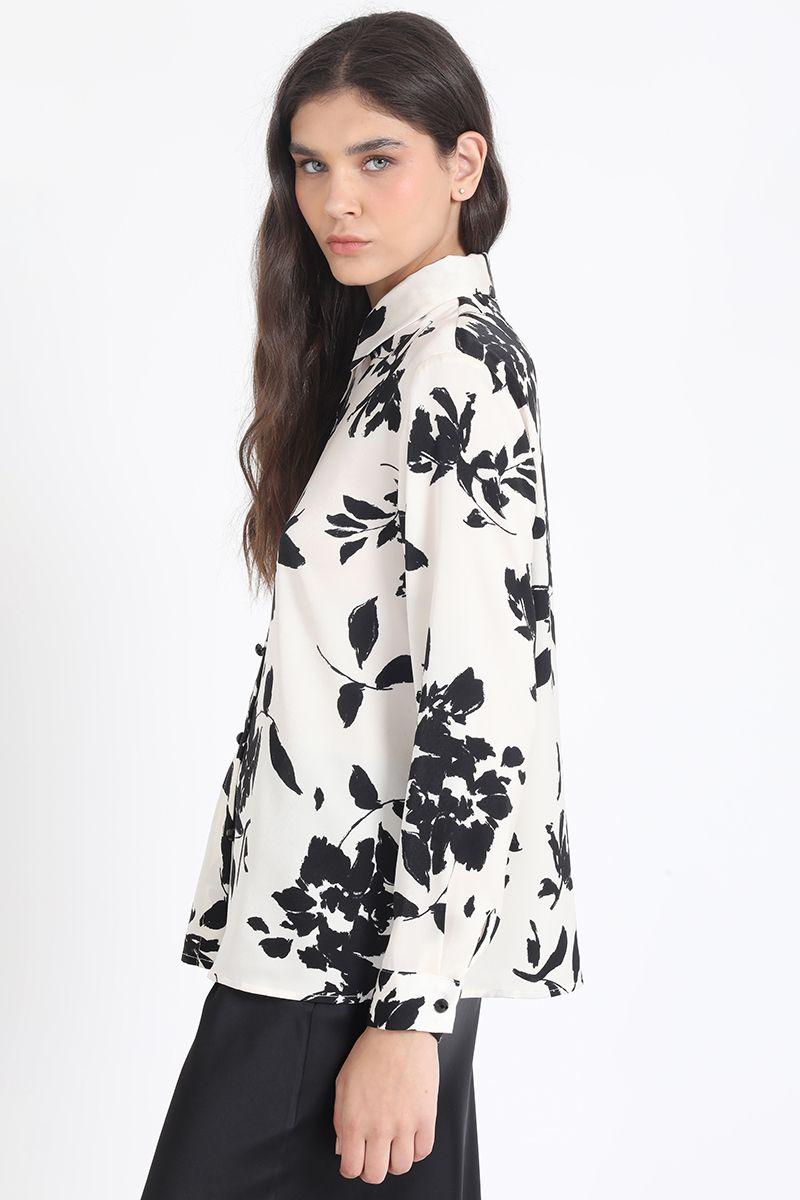 Blusa Estampado Flores, Crudo Liola-4