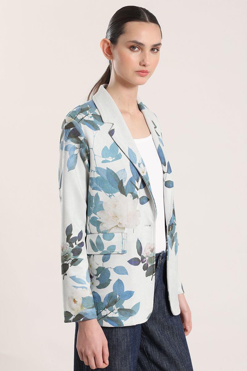 Blazer gamuza estampado liola mujer azul-2
