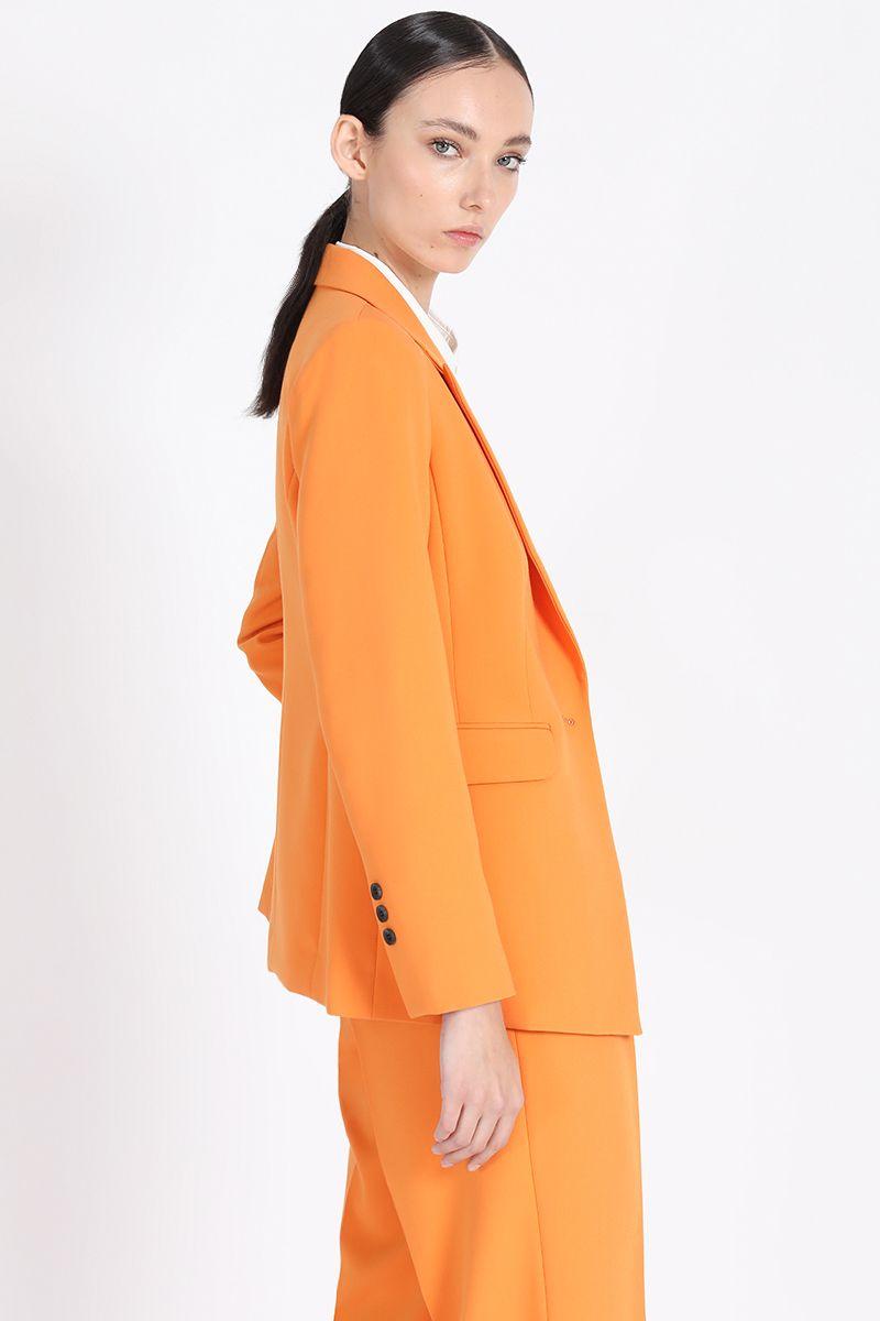 Blazer Entallado Naranjo Liola-4