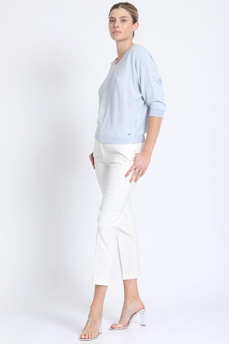 Sweater Tejido Mix Algodón Lurex Perla Liola-2