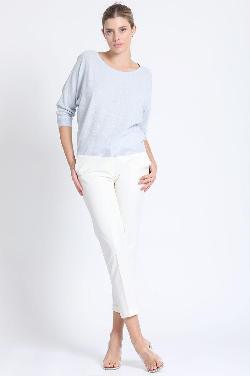 Sweater Tejido Mix Algodón Lurex Perla Liola-3