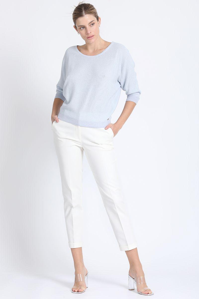 Sweater Tejido Mix Algodón Lurex Perla Liola-4