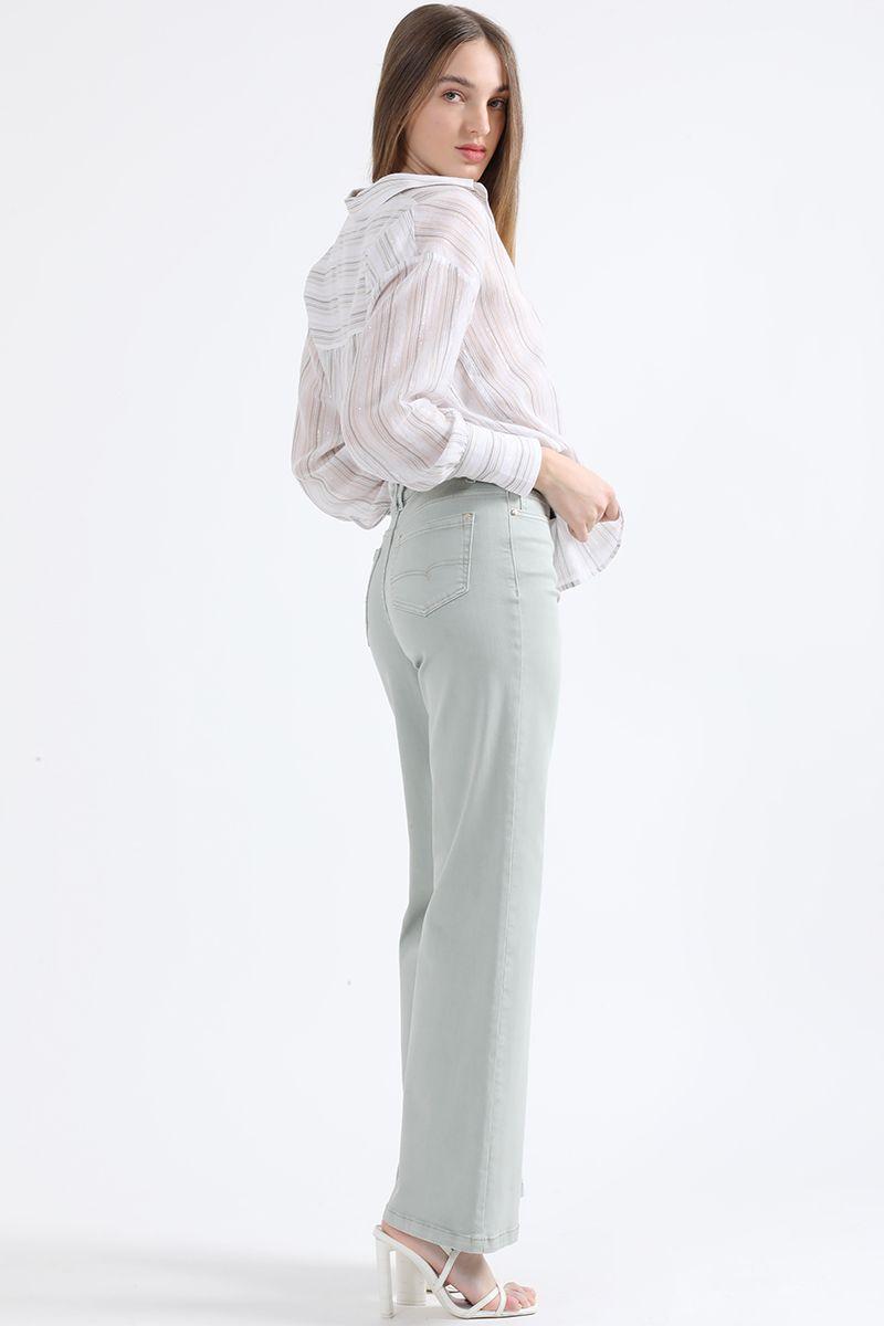 Jeans Palazzo, Verde Liola-2