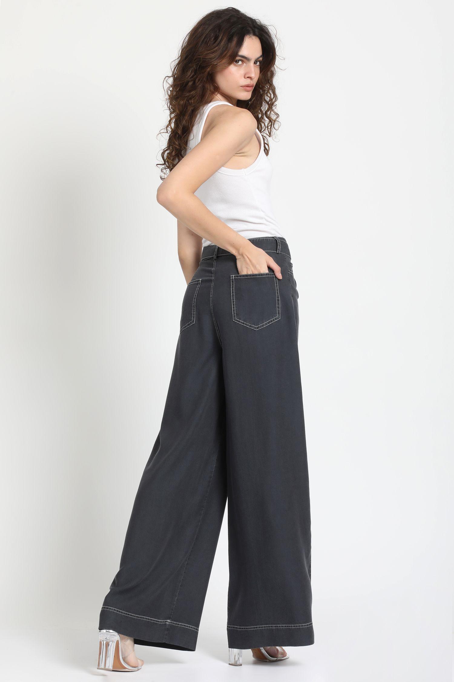 Pantalon Ancho Lyocell Grafito Liola-3