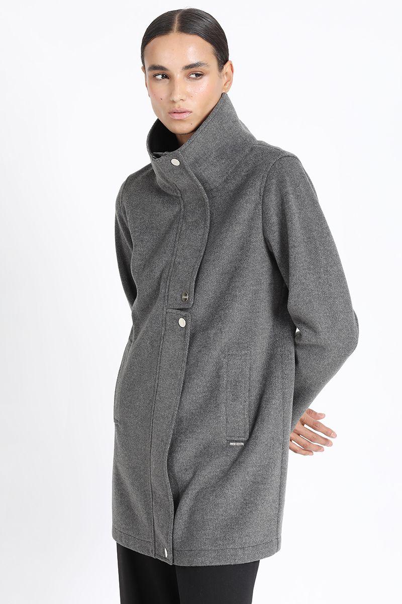 Chaqueton Cuello Alto, Muflon Melange Gris Liola-5