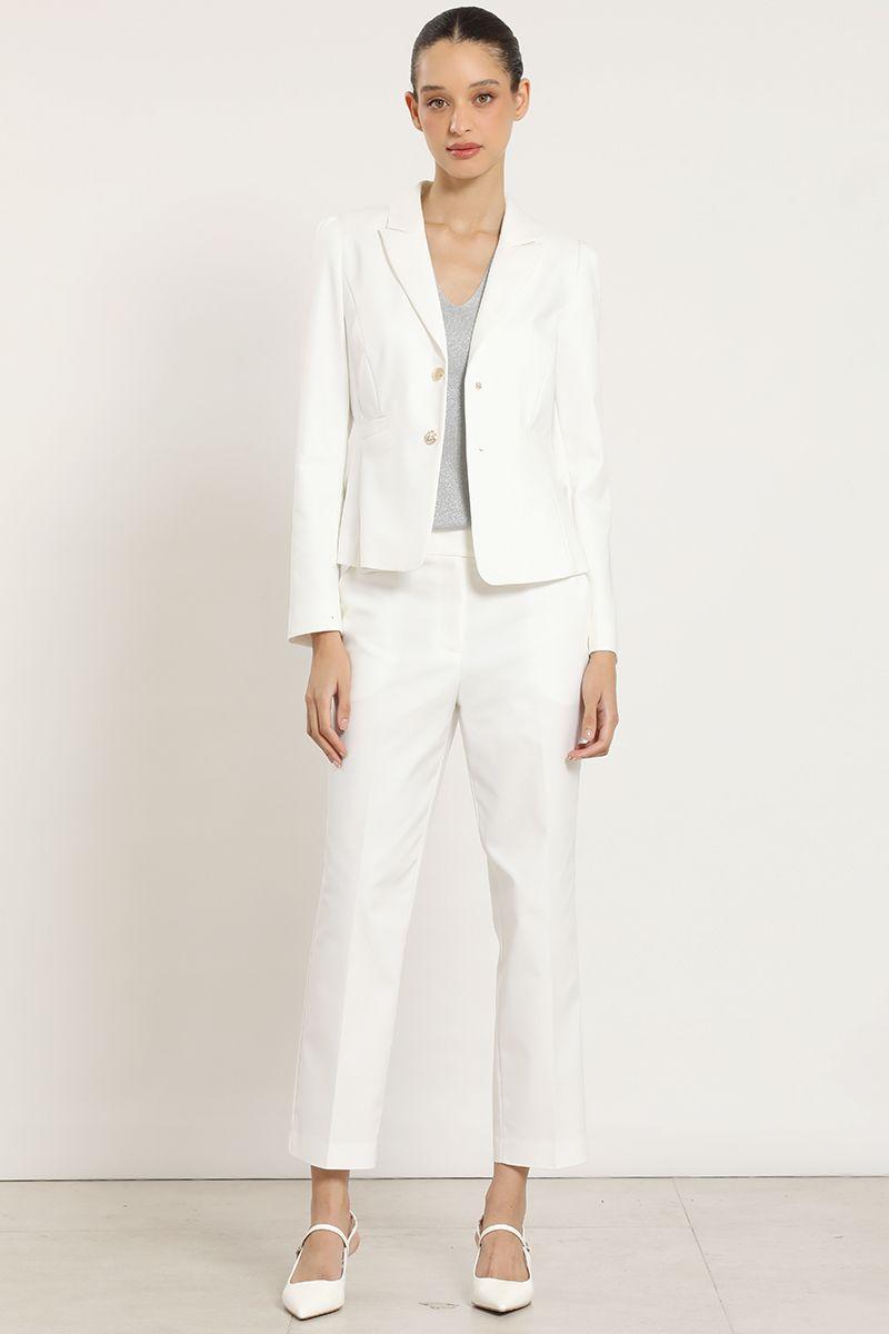 Blazer entallado hombro fantasia, crudo Liola-1
