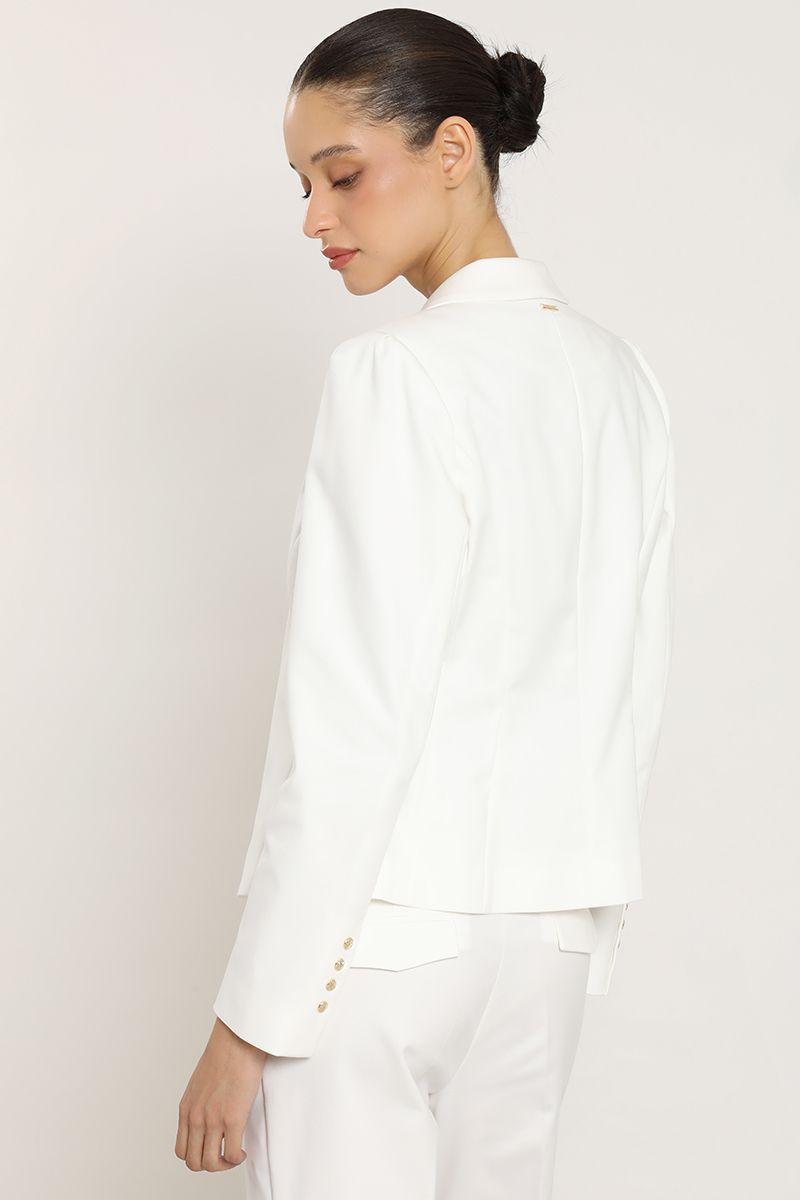 Blazer entallado hombro fantasia, crudo Liola-3