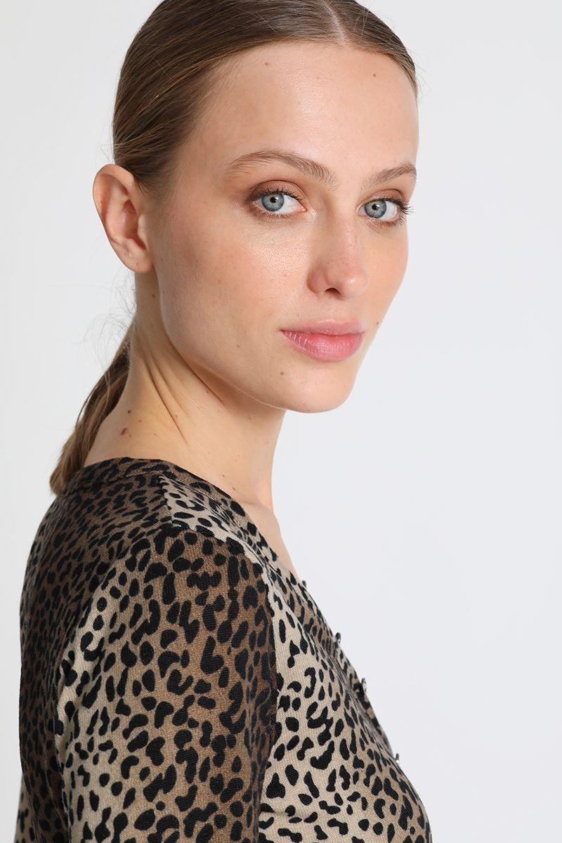 Polera Animal Print Cafe Liola-1