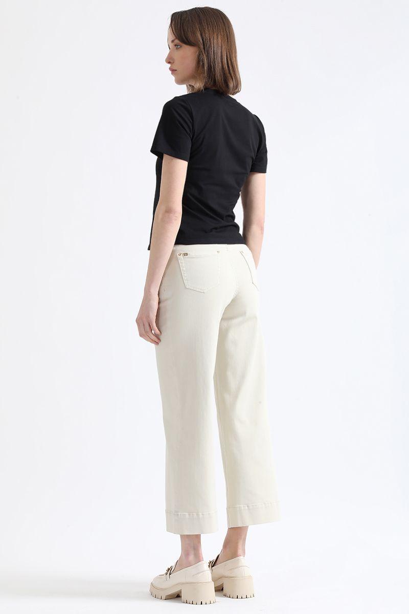 Jeans Wide Leg, Beige Liola-4